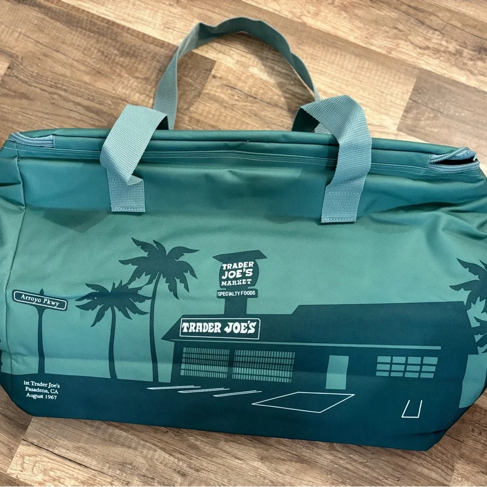 Trader Joe's Teal Insulated Tote Bag